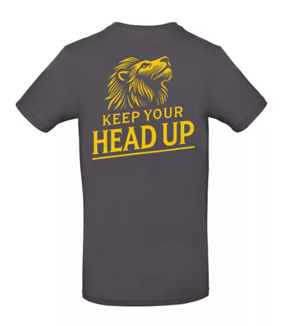 Keep Your Head Up Heren T-Shirt - Power Edition  (Gouden logo's)