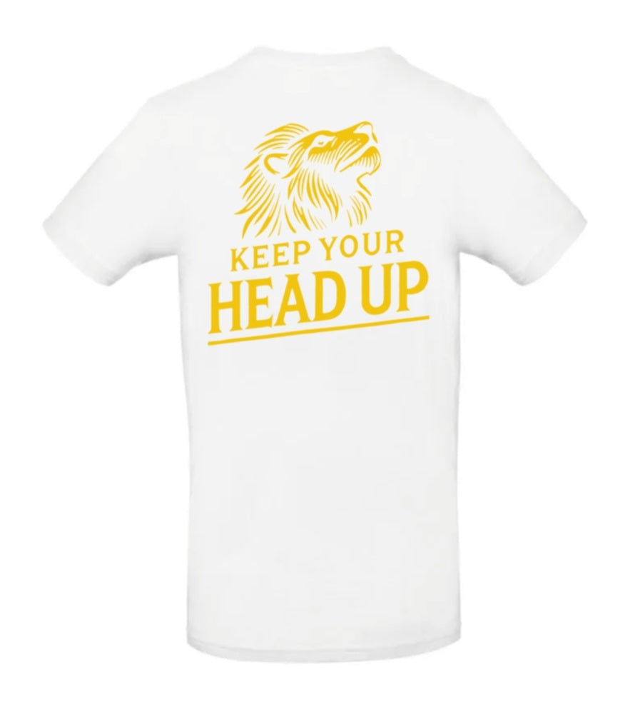Keep Your Head Up Heren T-Shirt - Power Edition  (Gouden logo's)