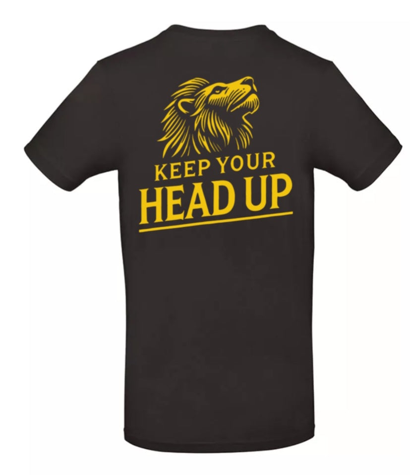 Keep Your Head Up Heren T-Shirt - Power Edition  (Gouden logo's)