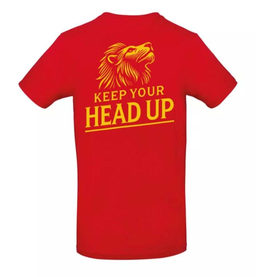 Keep Your Head Up Heren T-Shirt - Power Edition  (Gouden logo's)