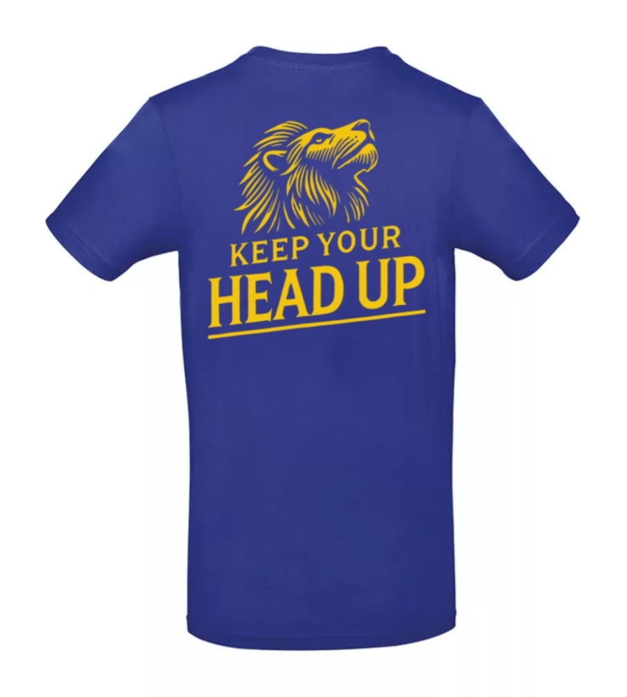 Keep Your Head Up Heren T-Shirt - Power Edition  (Gouden logo's)