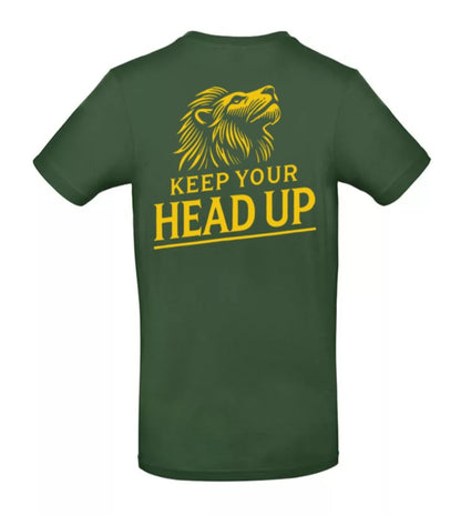 Keep Your Head Up Heren T-Shirt - Power Edition  (Gouden logo's)
