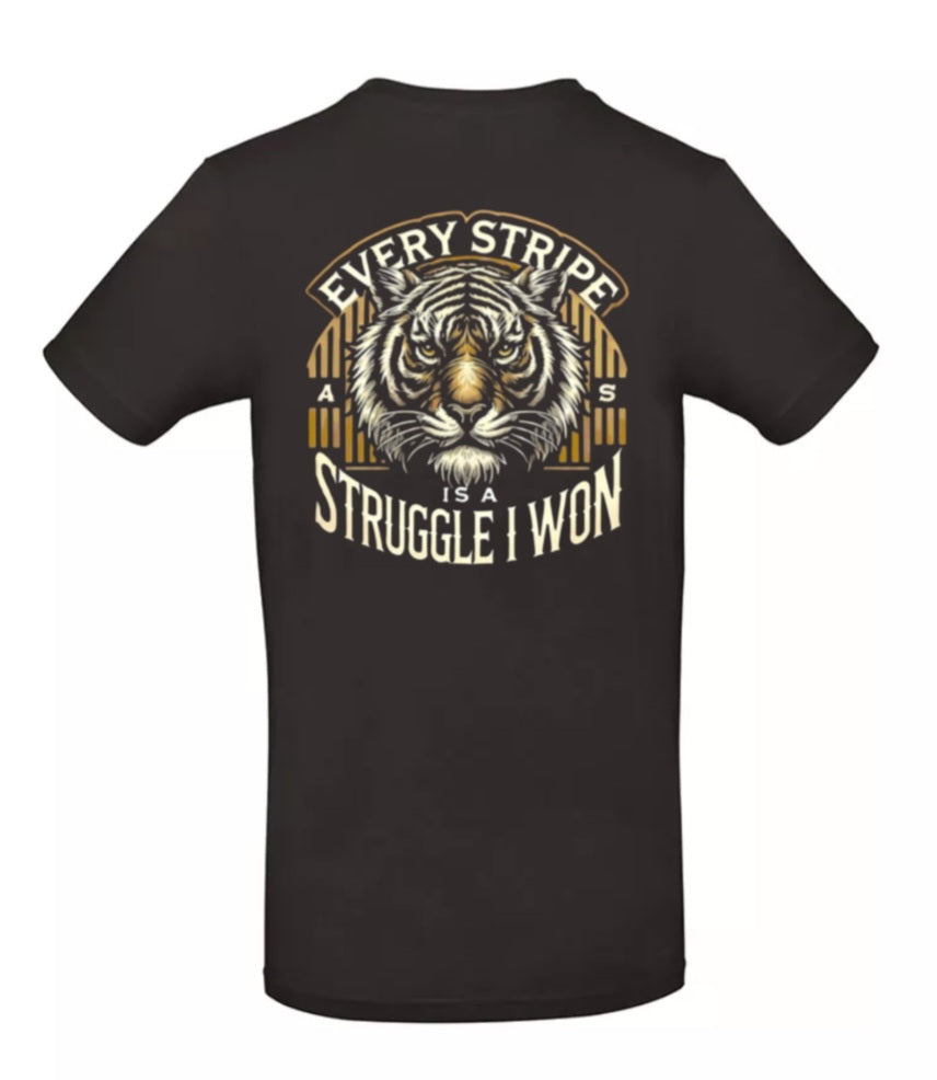 Earned Stripes Heren T-Shirt - Power Edition  (Goud/Witte & Gouden Logo's)