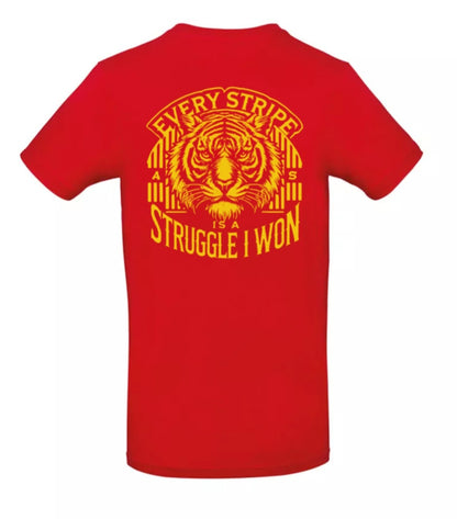 Earned Stripes Heren T-Shirt - Power Edition  (Goud/Witte & Gouden Logo's)