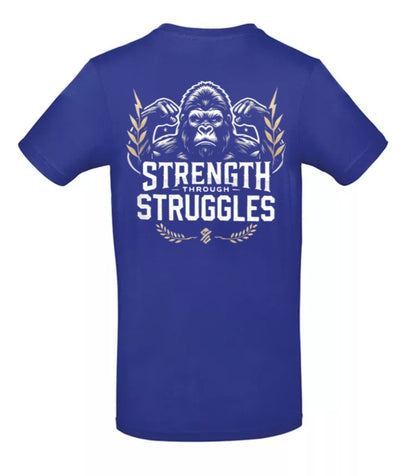 Strength Through Struggles Heren T-Shirt - Power Edition  (Goud/Witte & Gouden logo's