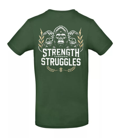 Strength Through Struggles Heren T-Shirt - Power Edition  (Goud/Witte & Gouden logo's