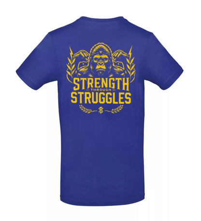 Strength Through Struggles Heren T-Shirt - Power Edition  (Goud/Witte & Gouden logo's