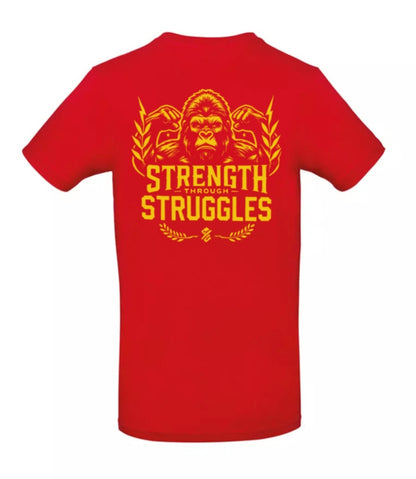 Strength Through Struggles Heren T-Shirt - Power Edition  (Goud/Witte & Gouden logo's