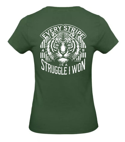 Earned Stripes Dames T-Shirt - Classic Edition (Witte Logo's)