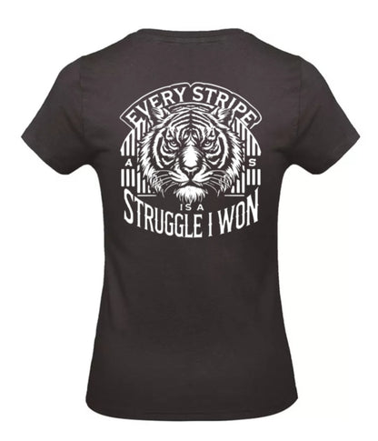 Earned Stripes Dames T-Shirt - Classic Edition (Witte Logo's)