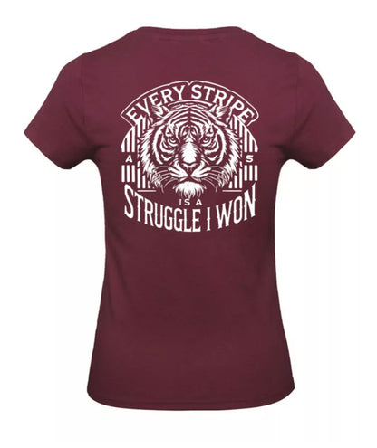 Earned Stripes Dames T-Shirt - Classic Edition (Witte Logo's)