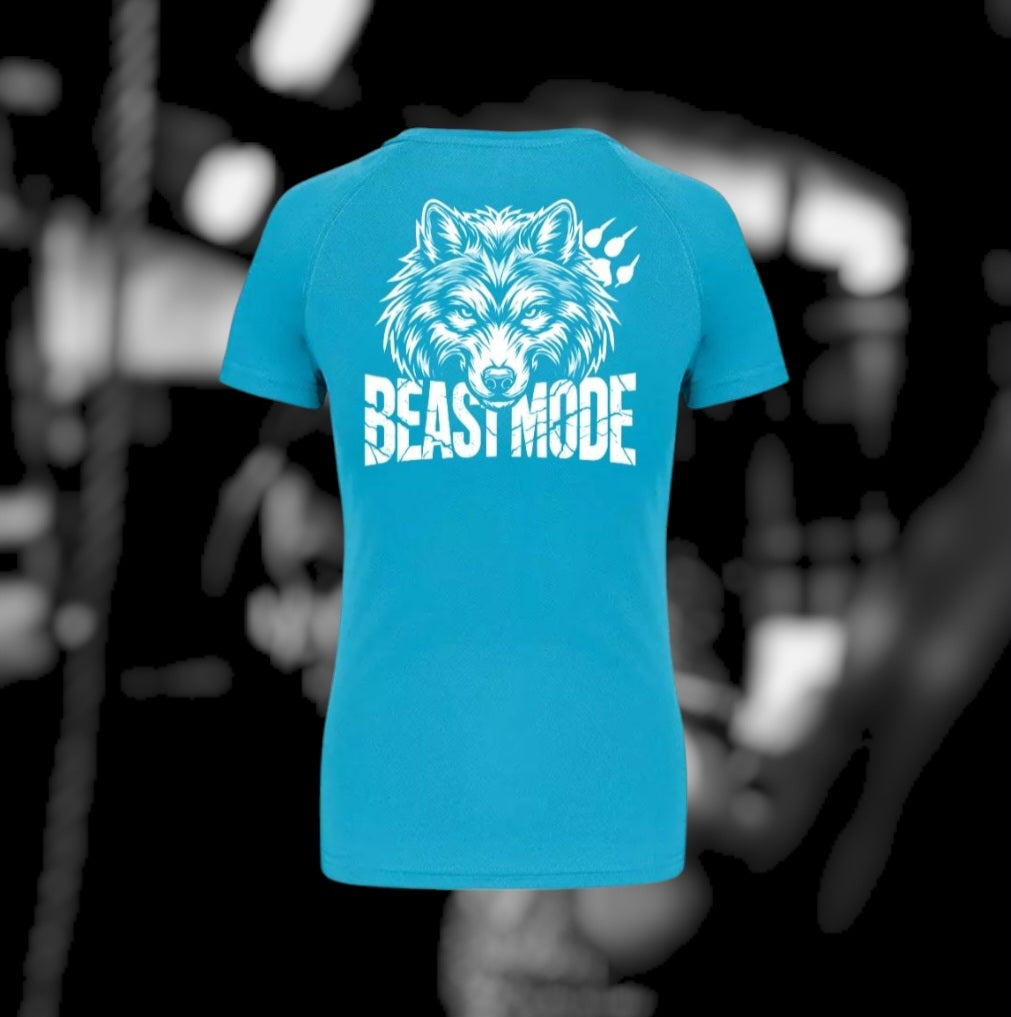 Beast Mode Dames Sport T-Shirt - Wolf Edition