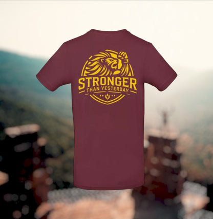Stronger Than Yesterday T-Shirt - Power Edition  (Gouden logo's)