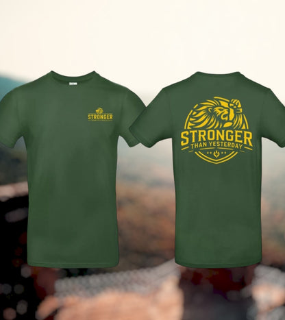 Stronger Than Yesterday T-Shirt - Power Edition  (Gouden logo's)