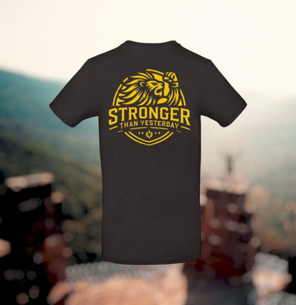 Stronger Than Yesterday T-Shirt - Power Edition  (Gouden logo's)