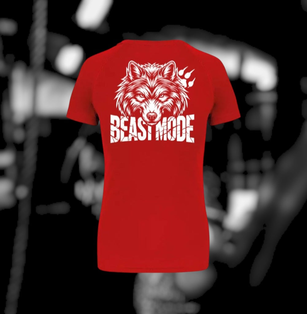 Beast Mode Dames Sport T-Shirt - Wolf Edition