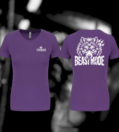 Beast Mode Dames Sport T-Shirt - Wolf Edition