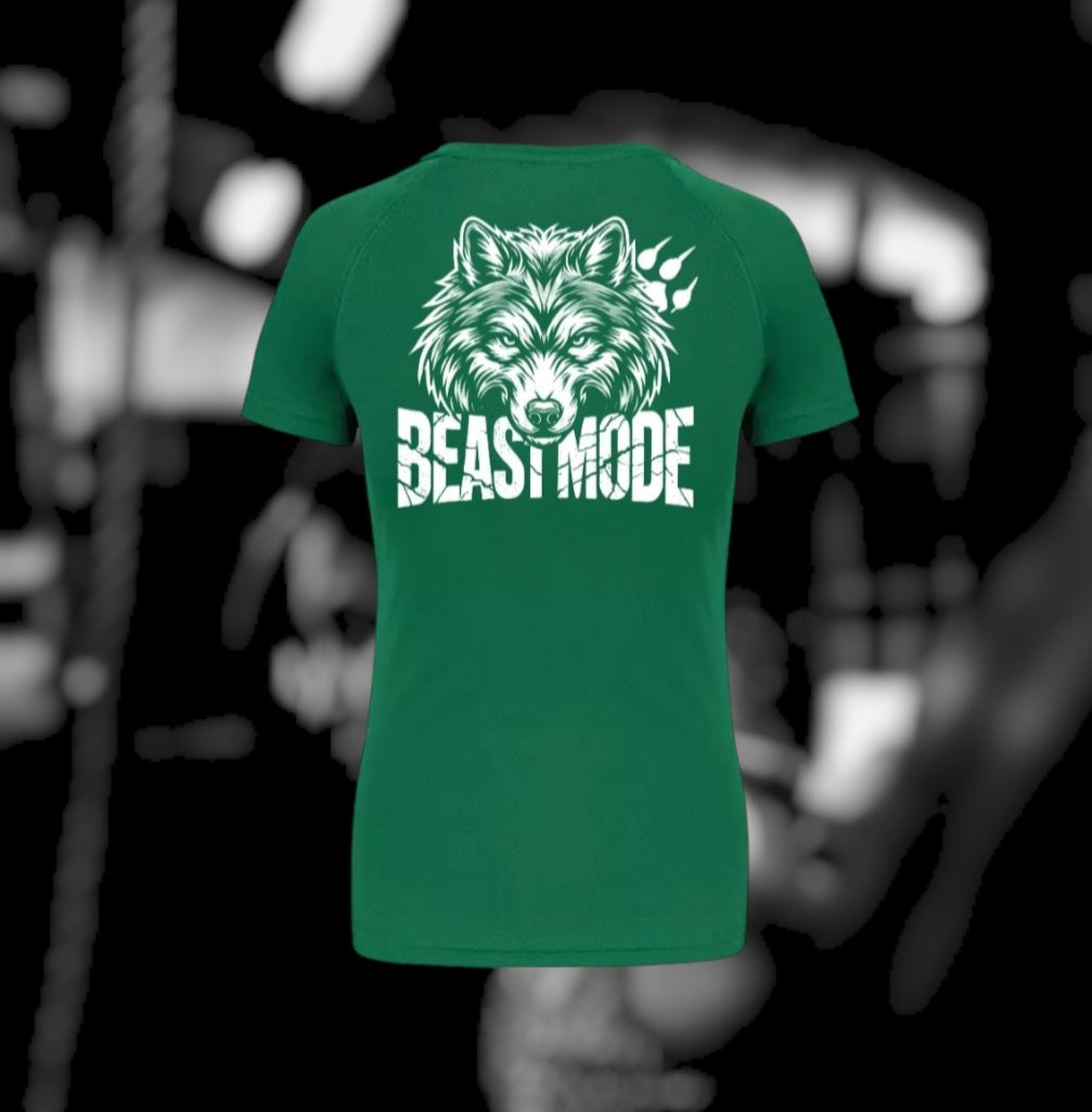 Beast Mode Dames Sport T-Shirt - Wolf Edition