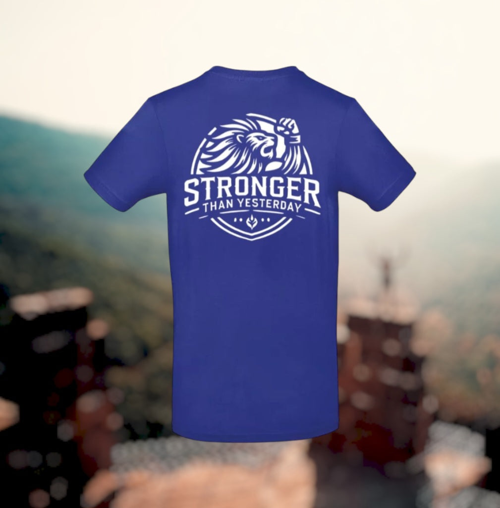 Stronger Than Yesterday Heren T-Shirt - Classic Edition (Witte  logo's)