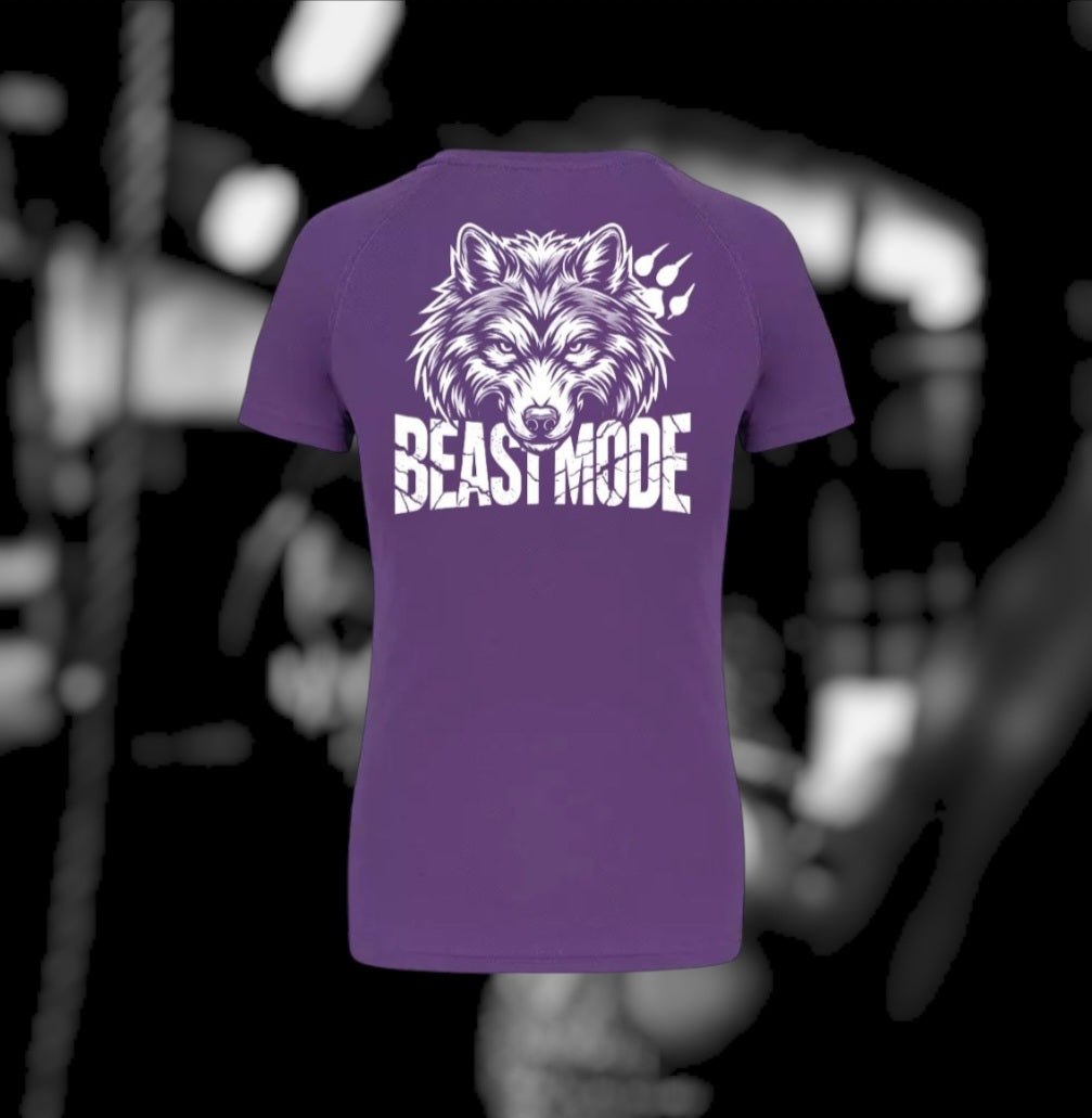 Beast Mode Dames Sport T-Shirt - Wolf Edition