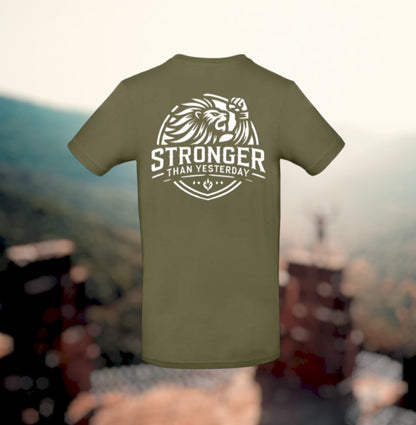 Stronger Than Yesterday Heren T-Shirt - Classic Edition (Witte  logo's)