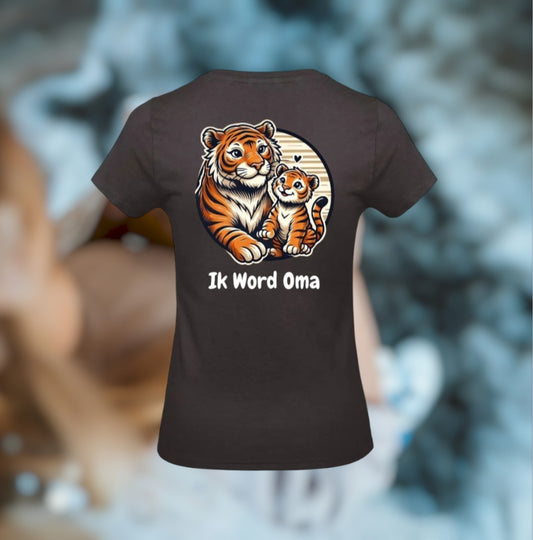 Ik Word Oma Dames T-Shirt - Animals Edition